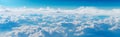 Puffy clouds. Clouds and dark blue sky background textures