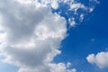 Puffy clouds. Clouds and dark blue skys background textures