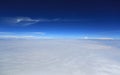 Puffy clouds view from aeroplane window