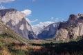 Clouds Cast Shadows over Yosemite Valley, California