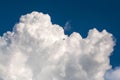 Puffy white cloud on blue sky, Massive rain clouds, Cumulonimbus  fluffy cloud Royalty Free Stock Photo