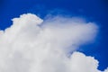 Puffy White Cloud in Deep Blue Sky Royalty Free Stock Photo