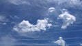 Puffy white clouds blue sky beautiful day 4K video resolution Royalty Free Stock Photo