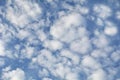 Puffy white clouds blue sky Royalty Free Stock Photo
