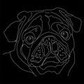 Pug dog vector Royalty Free Stock Photo