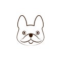 Pug - dog icon. One of the dog breeds hand draw icon Royalty Free Stock Photo