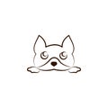 Pug - dog, puppy icon. One of the dog breeds hand draw icon Royalty Free Stock Photo