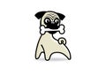 The Pug Dog Vector Royalty Free Stock Photo