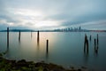 Puget Sound and city skyline of Seattle Royalty Free Stock Photo