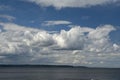 Puget Sound from Edmonds, Washington, on summer day Royalty Free Stock Photo