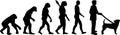 Puggle Evolution silhouette Royalty Free Stock Photo
