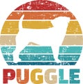 Puggle vintage color Royalty Free Stock Photo
