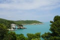 Puglia coast in South Italy sea - The sea arch of San Felice near Vieste in Gargano natural landmark