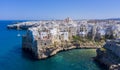 Polignano a mare, famous beach and cliff in italy Royalty Free Stock Photo