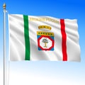 Puglia, waving flag of the region, Italian Republic, Italy