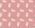 Pugs meditation yoga pattern. Cute dogs.