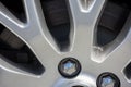 Closeup of car wheel rims