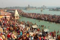 Puja ceremony on the banks of Ganga Royalty Free Stock Photo