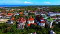 Puja Mandala Worship Complex with Indian Ocean background view in Nusa Dua, Bali Island Royalty Free Stock Photo