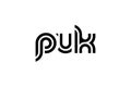 PUK Creative Unique Modern Letter Logo Design. Elegant Monogram Logo Design with Decorative Elements and Typography Royalty Free Stock Photo