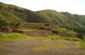 Puka Pukara Red Fortress, the Ruins of Military Architecture of Inca Empire in Cusco Royalty Free Stock Photo