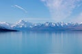 Pukaki Lake, Mount Cook and Southern Alps, New Zealand Royalty Free Stock Photo