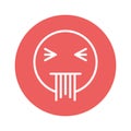Puke emoji Isolated Vector icon which can easily modify or edit