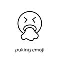 Puking emoji icon from Emoji collection. Royalty Free Stock Photo