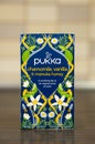 Pukka tea in a box. Royalty Free Stock Photo