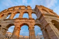 Pula Amphitheater of Croatia sunset Royalty Free Stock Photo