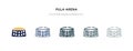 Pula arena icon in different style vector illustration. two colored and black pula arena vector icons designed in filled, outline