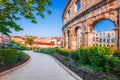 Pula, Croatia. Famous ancient Arena from Roman Empire times, Dalmatia historical region