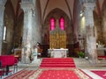 PULA CROATIA 07 28 2019: Indoor church of the monastic complex dedicated to St. Francis of Assisi
