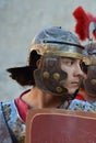 Men dressed as Roman soldier for tourists in the Old Town of Pula Royalty Free Stock Photo