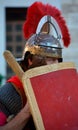 Men dressed as Roman soldier for tourists in the Old Town of Pula Royalty Free Stock Photo