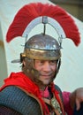 Men dressed as Roman soldier for tourists in the Old Town of Pula Royalty Free Stock Photo