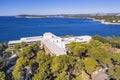 An aerial view of renovated luxury Hotel Grand Brioni in Pula, Istria, Croatia