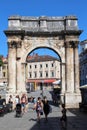 Pula, Istria, Croatia, ancient Sergi arc