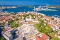 Pula, Istria. Defense fortress and bay of Pula aerial view