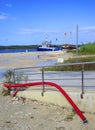 PULA, CROATIA - SEPTEMBER 18, 2020: Ships in the adriatic sea harbour of Pula, Croatia, Europe