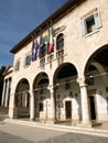 Pula Communal Palace next to Roman temple, Pula Croatia 