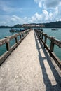 Pulau Beras Basah, Langkawi, Malaysia - 7 September, 2018: Jetty at Pulau Beras Basah, Langkawi, Malaysia. - Visitors or tourists