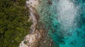 Perhentian Island. Beautiful aerial view of a paradisiacal tropical beach Royalty Free Stock Photo