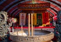 Puli Township, Nantou County, Taiwan - Dec. 02, 2020: Chinese altar, Taoist special dedication sacrificial ceremony once every