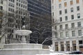 Pulitzer Fountain in winter