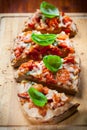 Pull aparat pizza bread Royalty Free Stock Photo