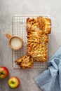 Pull apart apple and cinnamon bread Royalty Free Stock Photo