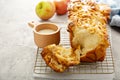 Pull apart apple and cinnamon bread Royalty Free Stock Photo