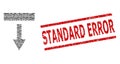 Pull Down Fractal Composition of Pull Down Icons and Textured Standard Error Seal Stamp