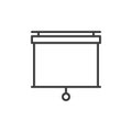Pull down projector screen line icon